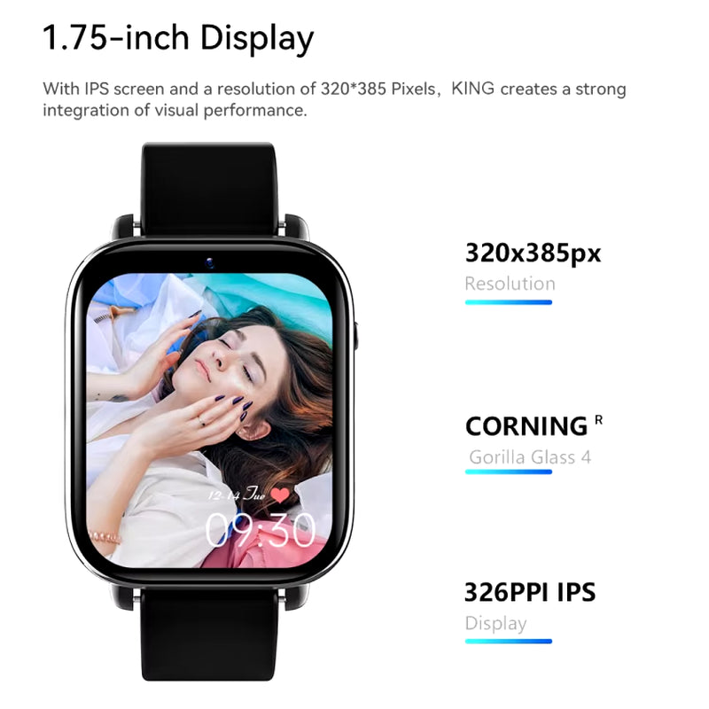 Montre 4G céramique android, double caméra 13 MP 1600 Mah Wifi GPS