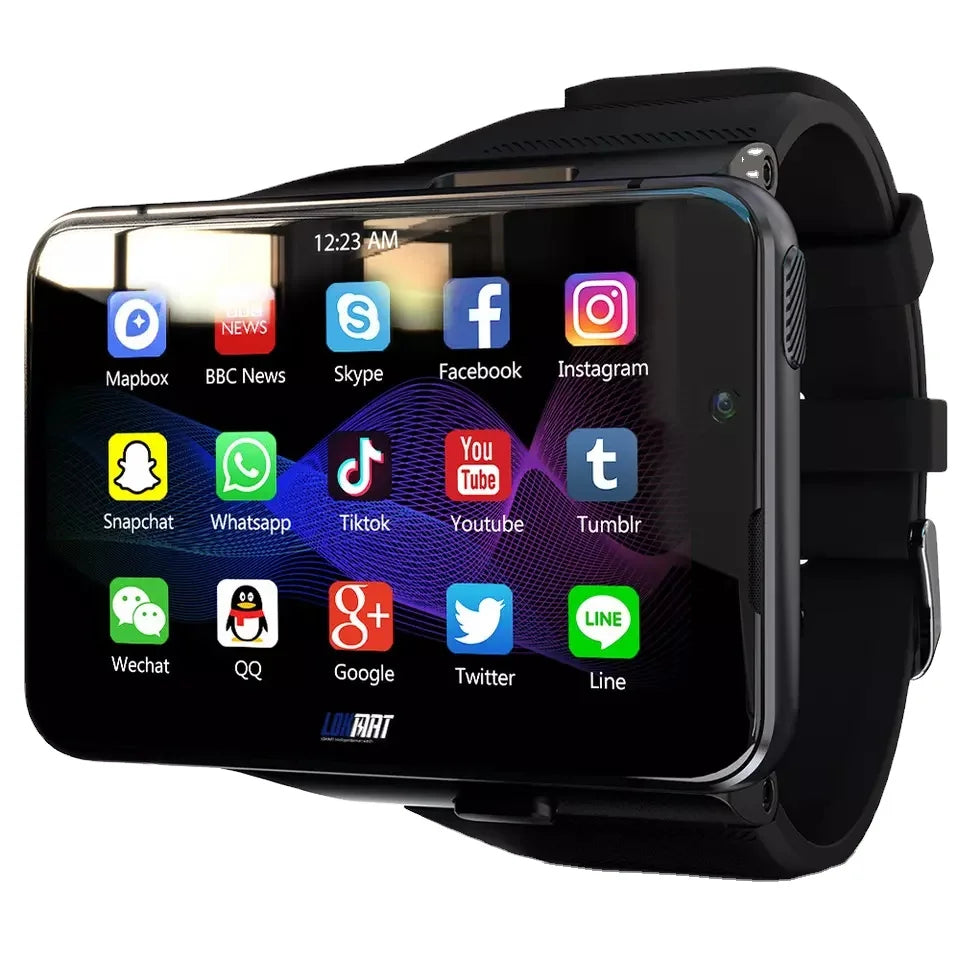 Montre 4G Android TFT, double caméra HD, 64G stockage, design premium